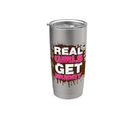 Real Girls get Muddy Race Muddy Race Mud Run Gobelet isotherme en acier inoxydable double paroi