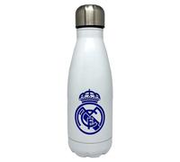 Real Madrid - Gourde en acier inoxydable - Fermeture hermétique - Blanc 550 ml - Produit officiel