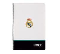 Real Madrid EQUIPACIÓN 26/27 - Cahier à couverture rigide 80 feuilles, idéal pour les enfants de différents âges, confortable et polyvalent, qualité et résistance, 21,5 x 1 x 31 cm