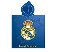 Real Madrid Poncho Badlaken met gele tekst - 55x115cm - Polyester