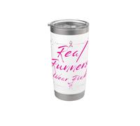 Real Runners Wear Pink Breast Cancer Awareness Running Running Gobelet isotherme en acier inoxydable double paroi
