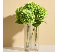 Real Touch Lot de 4 Fleurs d'hortensia artificielles Vertes de 50,8 cm avec Longue Tige et Feuilles pour décoration d'intérieur, Arrangements Floraux, Bouquets de Mariage, centres de Table