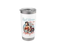 Real Women Ride Men who ride Motorcycles - Women Motorcycle Gobelet isotherme en acier inoxydable double paroi