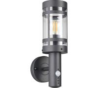 REALITY Applique PALOMA R21719142 avec capteur de mouvement, E27, IP44, sans ampoule, détecteur de mouvement, gris