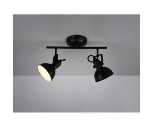 Reality Gina Spot De Plafond Double Gina Classic À 2 Lumières, Noir Mat
