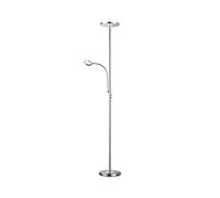 Trio-Leuchten Lampadaire LED Ackbar – Nickel mat, 3000K, 18W+4W