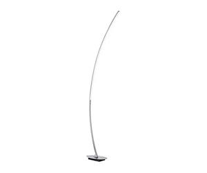 Reality, Lampadaire, Solo incl. 1 x LED,SMD,11,0 Watt,3000K,1100 Lm. Plastique, Noir, Corps: metal, Aluminium balayé L:15,0cm, L:35,0cm, H:158,0cm IP20,Interrupteur pied