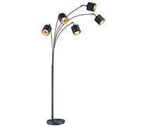 Rl lampadaire TOMMY - Noir doré