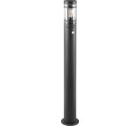 REALITY Lampe de chemin PALOMA, E27, IP44, sans LM, détecteur de mouvement, noir, 100 cm