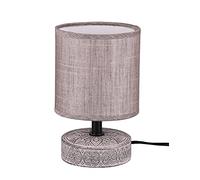 Trio-Leuchten Lampe de table Marie 1xE14 abat-jour rond marron