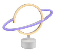 Reality, Lampe de table, Planet incl. 1 x LED,SMD,1,6 Watt,20 Lm. Corps: Plastique, Blanc L:29,0cm, L:8,0cm, H:24,5cm, Ø:8,5cm Interrupteur,Entrée USB,IP20