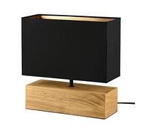 Trio-Leuchten Lampe de table Woody 1xE27 Bois clair