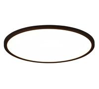 Reality LED Plafonnier Aureo R64371932, plastique noir mat, avec LED 30 Watt, changement de couleur, télécommande