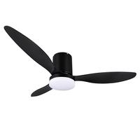 TRIO Reality R64202132 GÖTEBORG Ventilateur de plafond avec éclairage, diamètre 1320 mm, LED SMD 20 W/2500 lm, 2700-6000 K, noir, télécommande