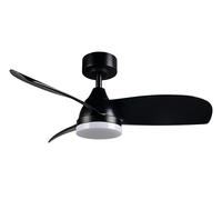 TRIO Reality R62732132 HELSINKI Ventilateur de plafond avec éclairage, diamètre 900 mm, LED SMD 20 W/2500 lm, 2700-6000 K, noir, télécommande