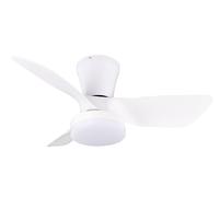 TRIO Reality R64412131 RANDERS Ventilateur de plafond avec éclairage, diamètre 760 mm, LED SMD 20 W/2500 lm, 2700-6000 K, blanc, télécommande