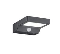 Reality Leuchten Fomosa R22281142 Applique murale d'extérieur à LED solaire en plastique Anthracite Avec détecteur de mouvement LED 4,5 W
