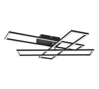 Reality Leuchten Plafonnier Corso R64423132, métal noir mat, avec LED 36 Watt, télécommande