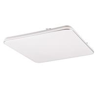 Reality Leuchten Plafonnier LED Blanca R64141201, plastique blanc mat/chrome, avec LED 46 Watt, variateur d’intensité