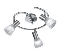Reality Leuchten Plafonnier Visto R82239307 - Métal nickel mat - Verre albâtre blanc - 3 x E14