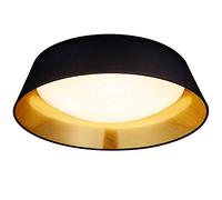 Trio-Leuchten Plafonnier LED Ponts R62871879 - abat-jour tissu noir/doré 18 W Ø 35,5 cm