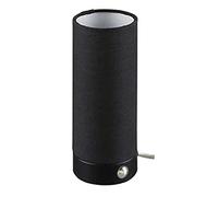 Reality Leuchten R52460102 Emir Lampe de Table à LED en Métal Mat avec Abat-jour en Tissu Noir 5 W