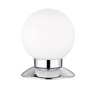 Reality Leuchten R52551906 Princess Lampe de Table, Verre, Integriert, 3 W, Chrom, 10 x 10 x 13 cm