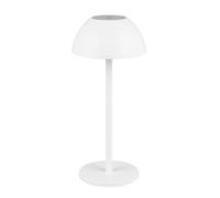 Reality Leuchten R54106131 Ricardo R54106131 Lampe de table d'extérieur à 4 LED avec batterie en plastique blanc mat 1,7 W