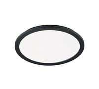 Reality Leuchten R62922432 Camillus Plafonnier LED en plastique noir mat et acrylique blanc avec LED 24 W