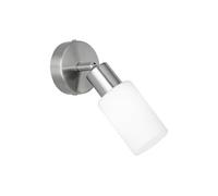 Trio-Leuchten Applique murale R80011007 – E14, nickel mat, verre blanc