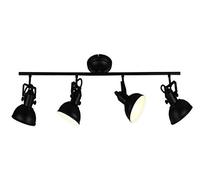 Reality Leuchten R80154032 Plafonnier Gina en Métal Noir Mat 4 x E14