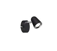 Reality Leuchten R82121132 Toulouse Spot mural en plastique noir mat avec LED 3,5 W