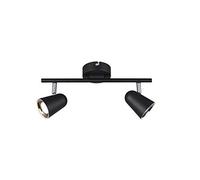 Reality Leuchten R82122132 Toulouse Plafonnier en plastique avec 2 ampoules LED 3,5 W Noir mat