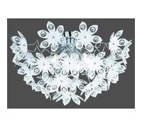 Reality Leuchten RealityTrio Plafonnier Lampe, Métal Chromé/Fleurs Acryliques, Ã¿