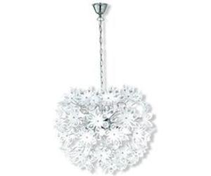 Reality Leuchten Realitytrio Lampe Suspension Luminaire, Ø=50cm, Fleurs Acryliques, Blanc Incolore G