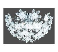 Reality Leuchten RealityTrio Plafonnier Lampe, Métal Chromé/Fleurs Acryliques, Ã¿