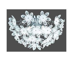 Reality Leuchten RealityTrio Plafonnier Lampe, Métal Chromé/Fleurs Acryliques, Ã¿