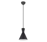 Reality Leuchten RIO, Lampe de table, Burton 1xE14, max.28,0 W Organza, Fumé, Corps: Métal, noir mat Ø:12,5cm, H:28,5cm Interrupteur de cordon,IP20,Sans illuminant
