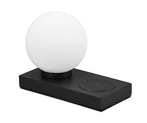 Reality Leuchten RIO, Lampe de table, Burton 1xE14, max.28,0 W Organza, Fumé, Corps: Métal, noir mat Ø:12,5cm, H:28,5cm Interrupteur de cordon,IP20,Sans illuminant