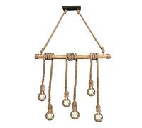 Reality Leuchten Wilma R30130626 Suspension en bambou Marron sisal Marron