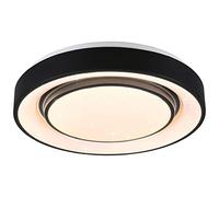Reality Leuchten WiZ Mona R65041032 Plafonnier LED 20 W avec 16 millions de couleurs + 64 000 tons de blanc + 18 scènes de lumière Noir mat