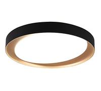 Reality Leuchten Zeta R62712402 Plafonnier LED en plastique noir ou doré avec télécommande 24 W