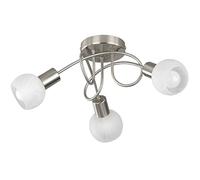 Trio-Leuchten Plafonnier rond Antibes 3xE14 (max 28W) verre albâtre nickel mat Ø47 cm Gris