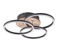 Reality Plafonnier LED rond - Bois clair