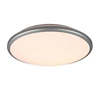Plafonnier LED carré META RL noir/bois 20W 31,5 cm