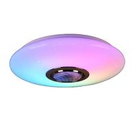 Reality, Plafonnier, Musica incl. 1 x LED,SMD,15,5 Watt,3000-6000K,1700 Lm. incl. 1 x LED,SMD,0,0 Watt, Plastique, Blanc, Corps: Plastique, Blanc Ø:41,0cm, H:8,5cm