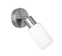 Trio-Leuchten Applique murale R80011007 – E14, nickel mat, verre blanc