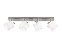 Plafonnier spot bar lampe de salle à manger orientable lampe de salle à manger avec spots mobiles, textile métal, 4x E14, LxPxH 70x9x19 cm