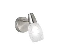 Trio-Leuchten Applique murale Colmar – Spot 1xE14 max.28W Verre satiné Nickel mat Argent