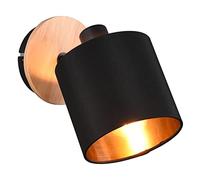 Reality, Spot, Tommy 1xE14 max.28 W, Couleur Bois/Noir et Or
